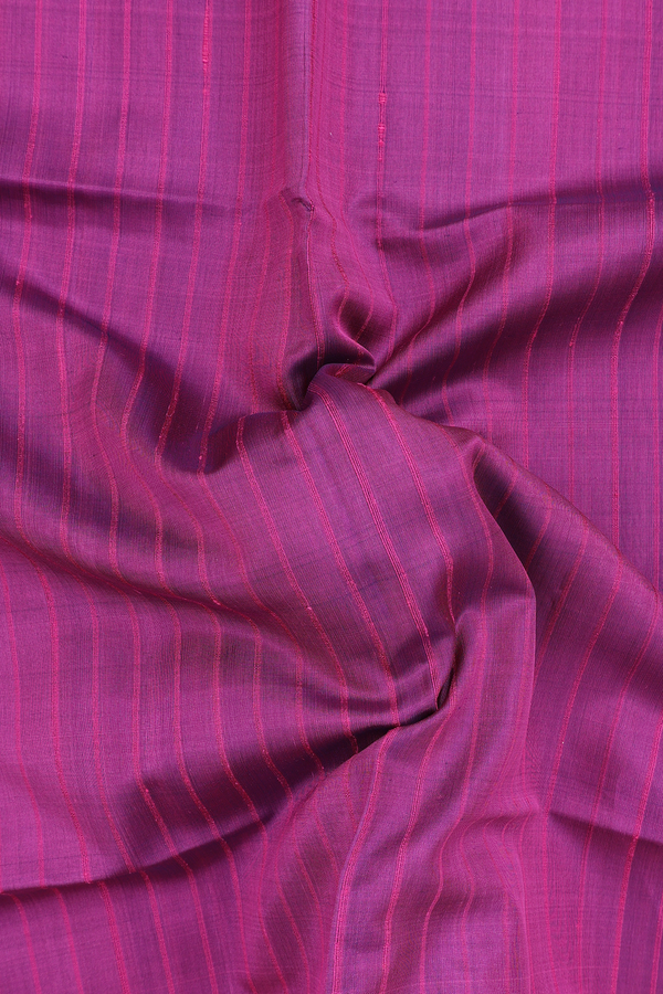 Soft Silk Saree In Purple With Stripes Design