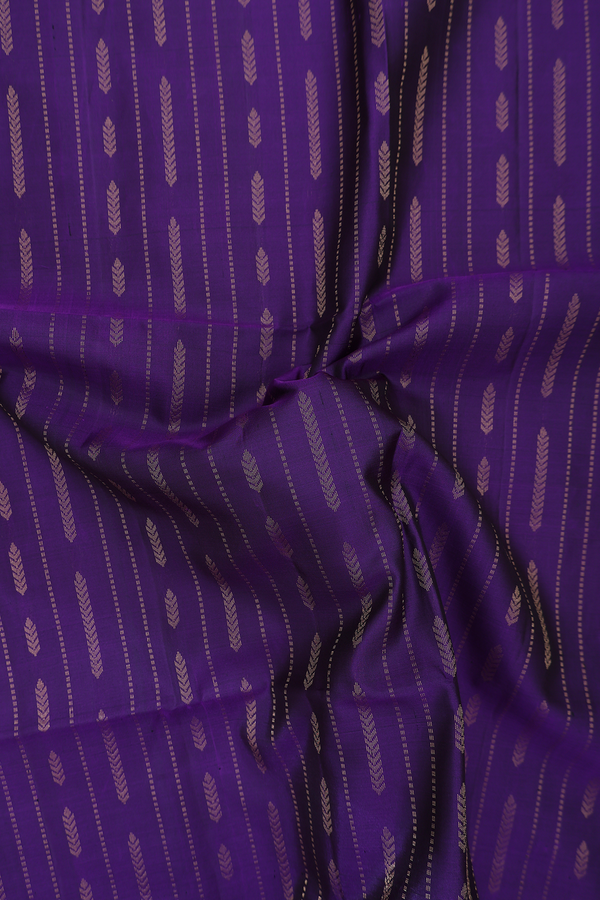 Soft Silk Saree In Purple With Stripes Design