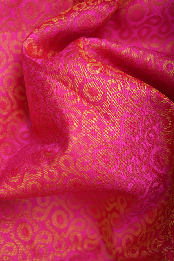 Soft Silk Saree In Rani Pink With Brocade Design