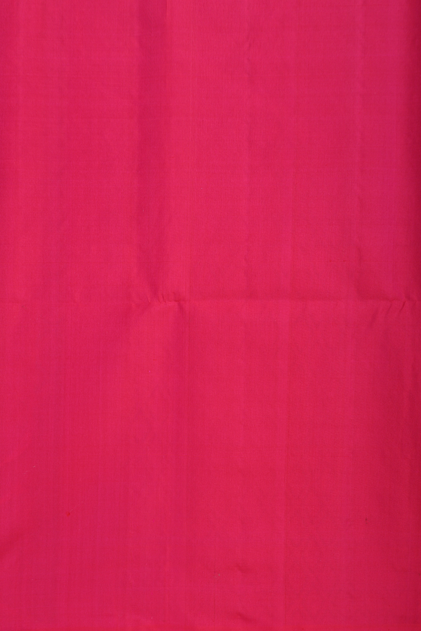 Soft Silk Saree In Rani Pink With Floral Buttas