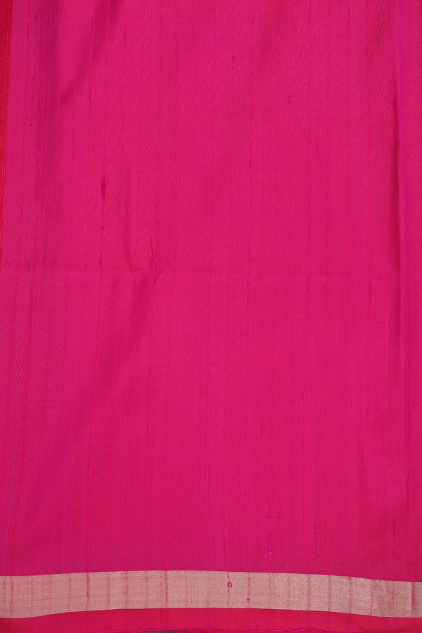 Soft Silk Saree In Rani Pink With Self Stripes Design