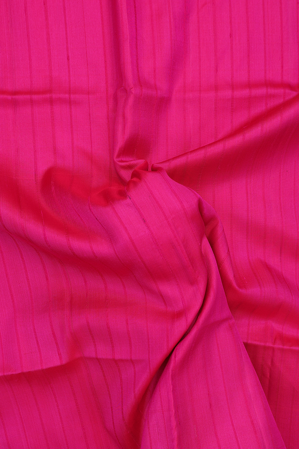 Soft Silk Saree In Rani Pink With Self Stripes Design