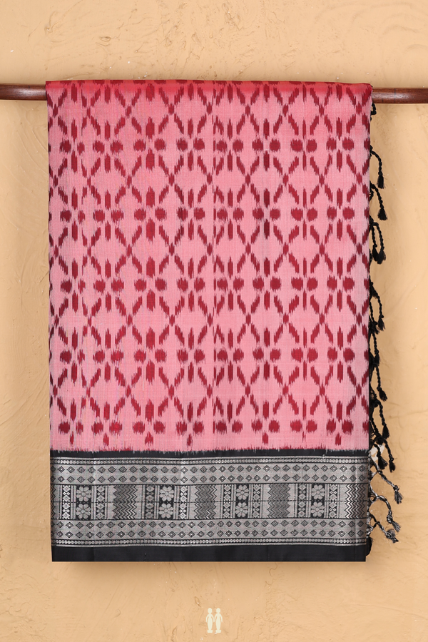 Soft Silk Saree In Red With Allover Design