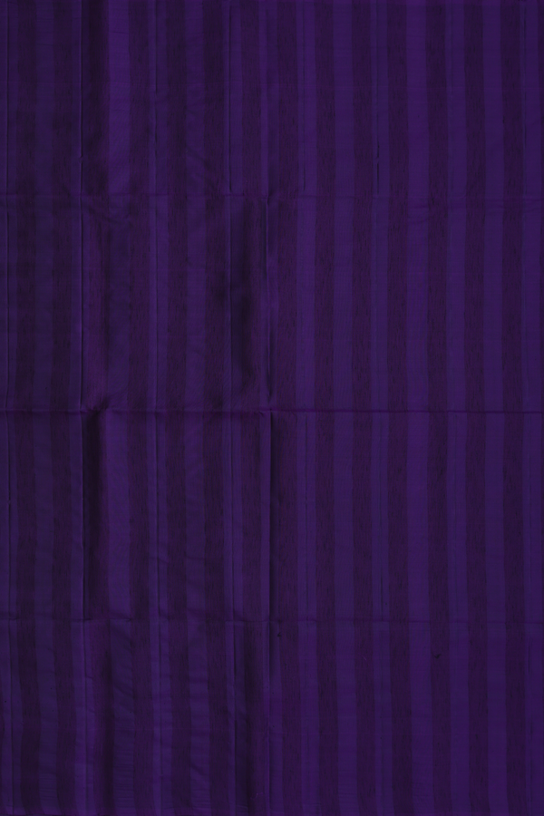 Soft Silk Saree In Regal Purple With Self Stripes Design