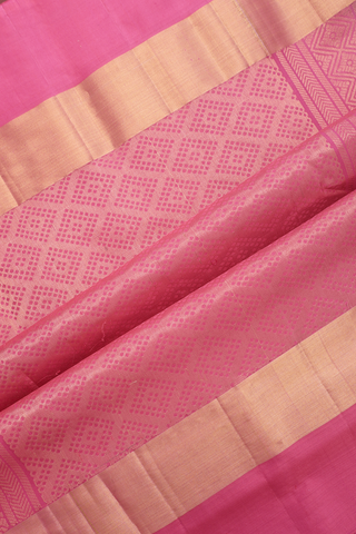 Soft Silk Saree In Rose Brown With Zari Buttas