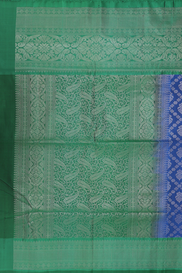 Soft Silk Saree In Royal Blue With Diamond Design