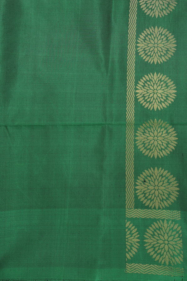 Soft Silk Saree In Royal Blue With Floral Design