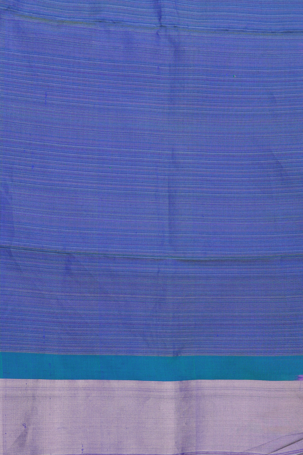 Soft Silk Saree In Royal Blue With Stripes Design
