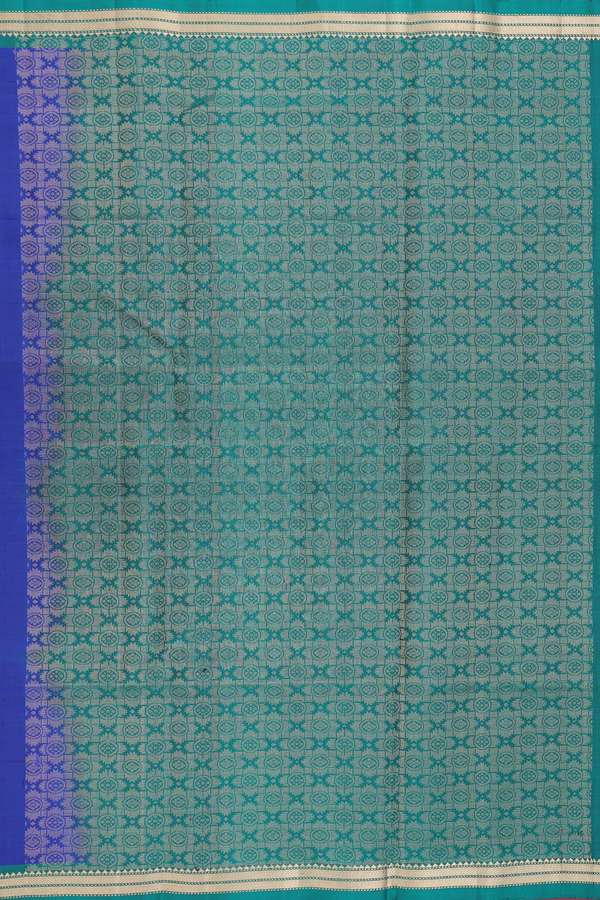 Soft Silk Saree In Royal Blue With Zari Buttas