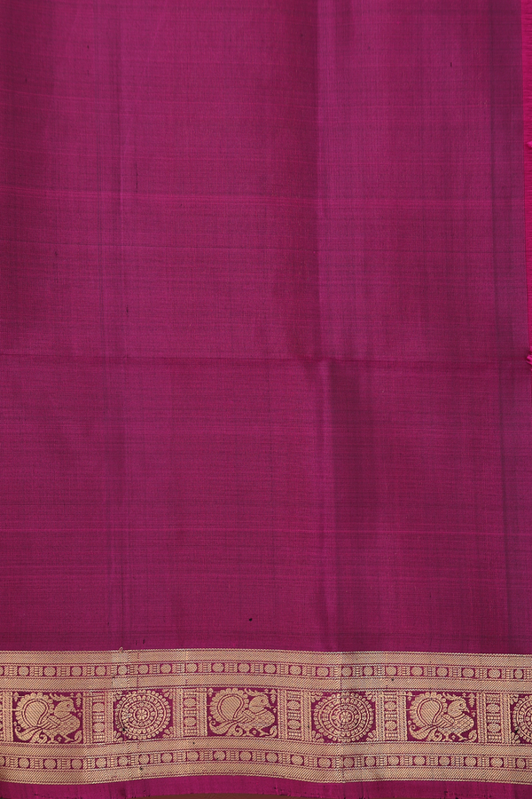 Soft Silk Saree In Royal Blue With Zari Buttas