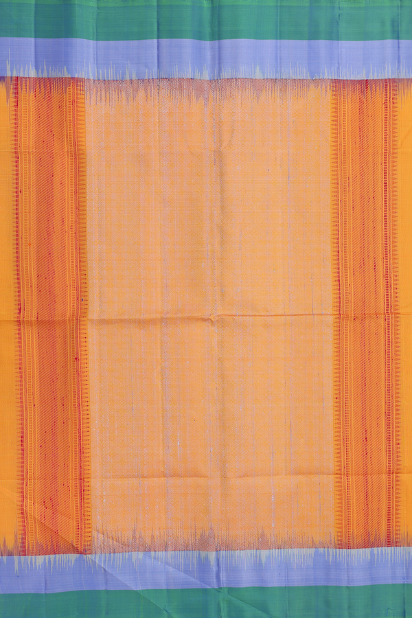 Soft Silk Saree In Royal Orange With Threadwork Buttas