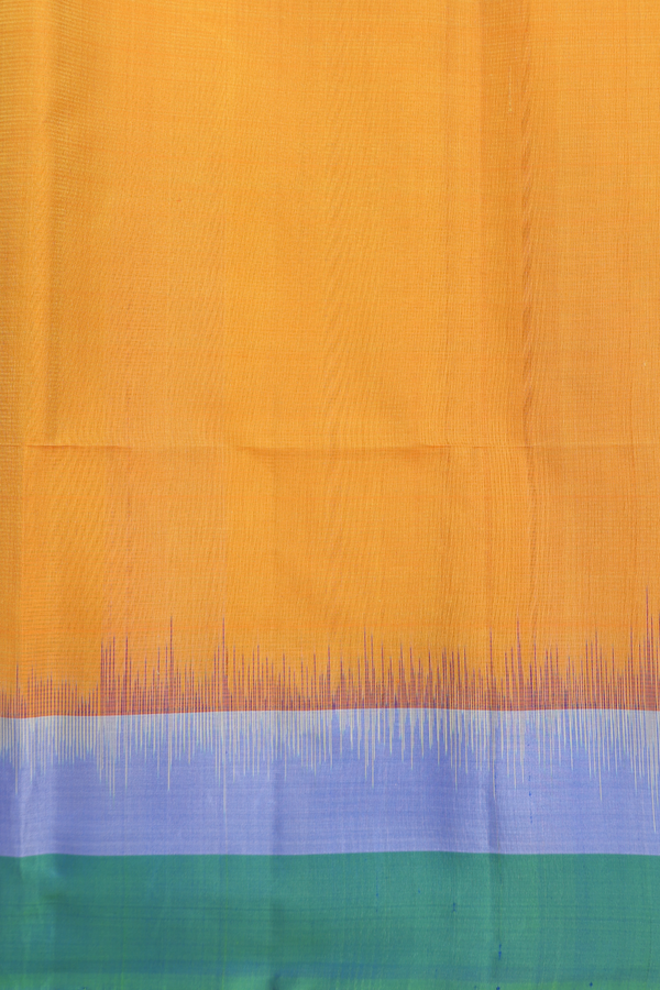 Soft Silk Saree In Royal Orange With Threadwork Buttas