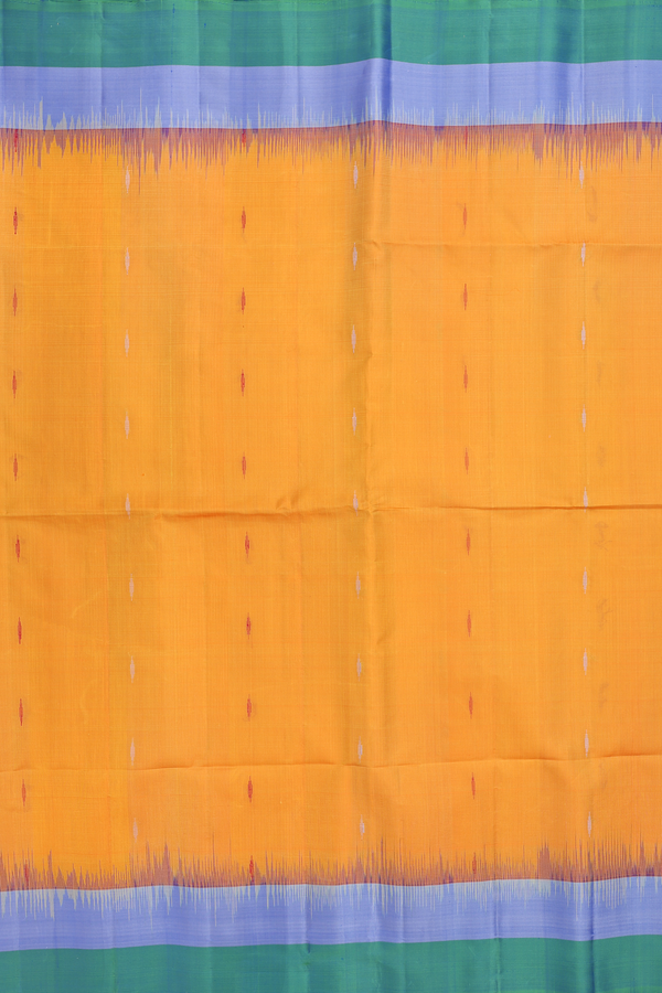 Soft Silk Saree In Royal Orange With Threadwork Buttas
