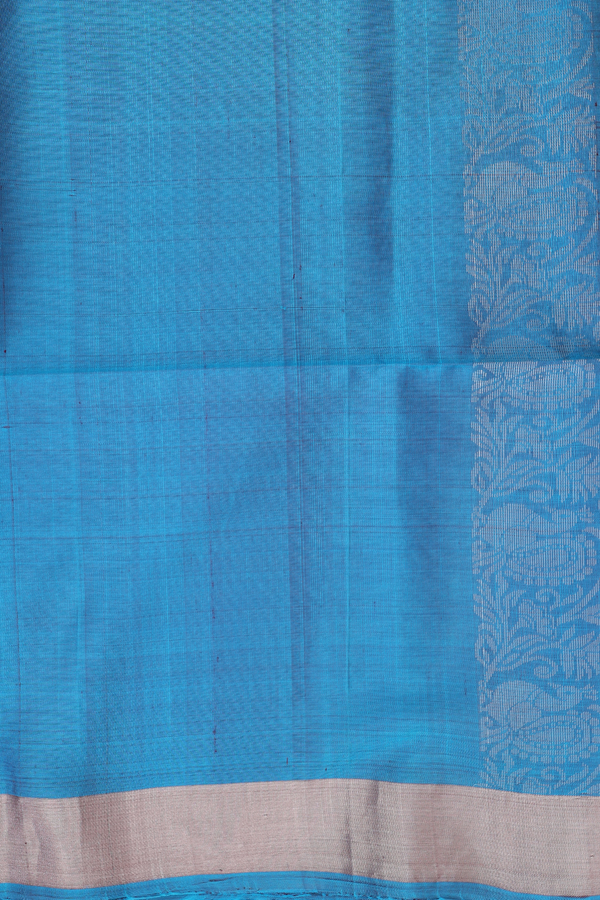 Soft Silk Saree In Ruby Red With Checks Design