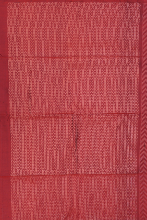 Soft Silk Saree In Rust Red With Allover Design