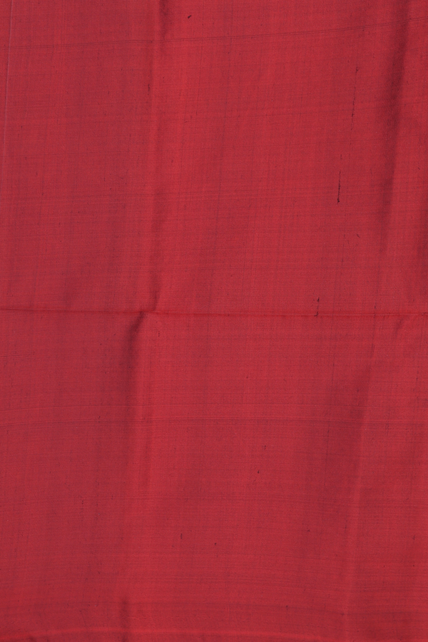 Soft Silk Saree In Rust Red With Allover Design