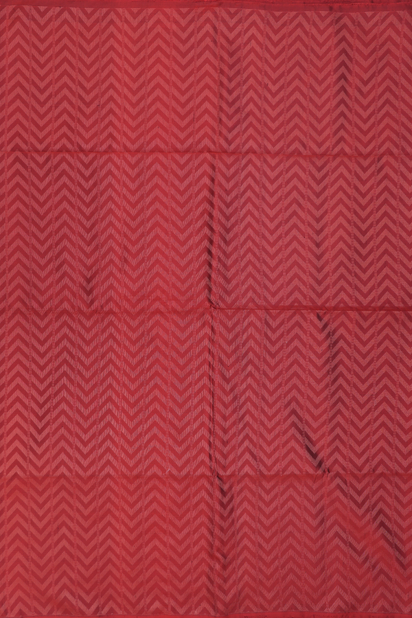 Soft Silk Saree In Rust Red With Allover Design