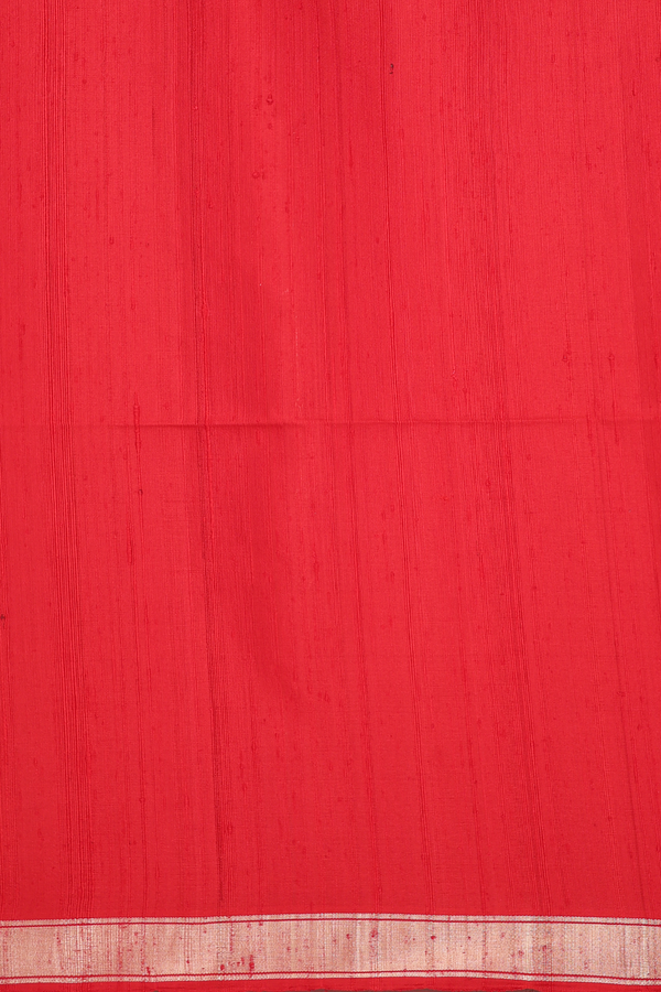 Soft Silk Saree In Saffron Yellow With Floral Buttas