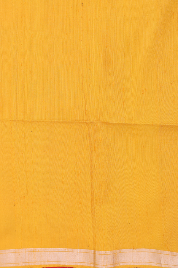 Soft Silk Saree In Scarlet Red With Zari Motifs