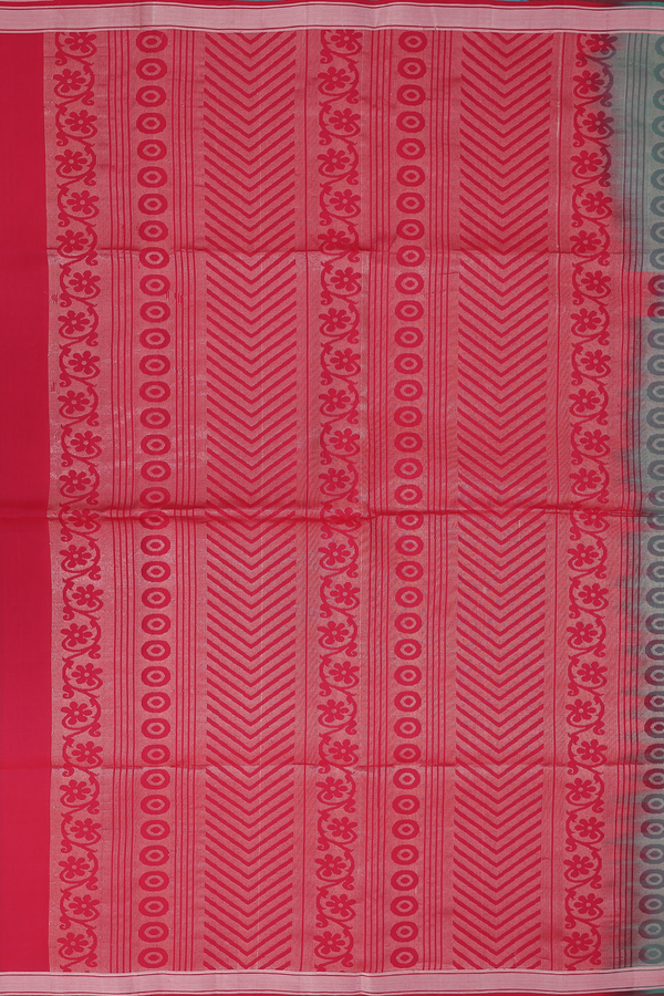 Soft Silk Saree In Sea Green With Zari Design