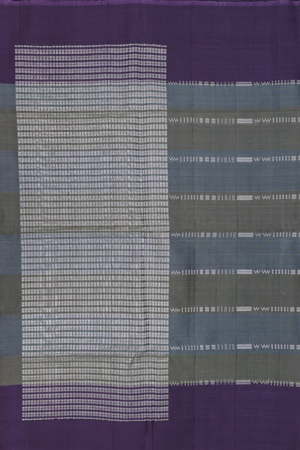 Soft Silk Saree In Shades Of Green With Stripes Design