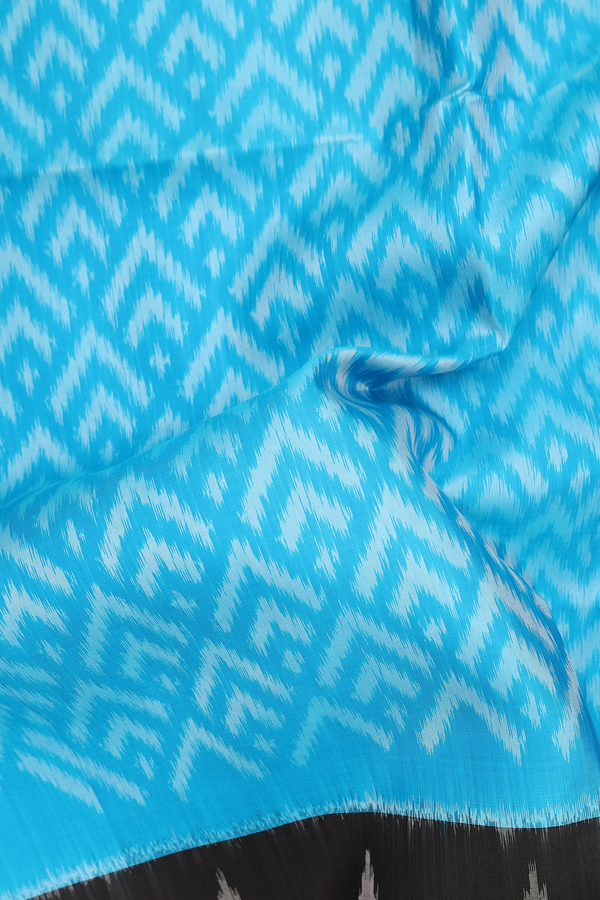 Soft Silk Saree In Sky Blue With Allover Design