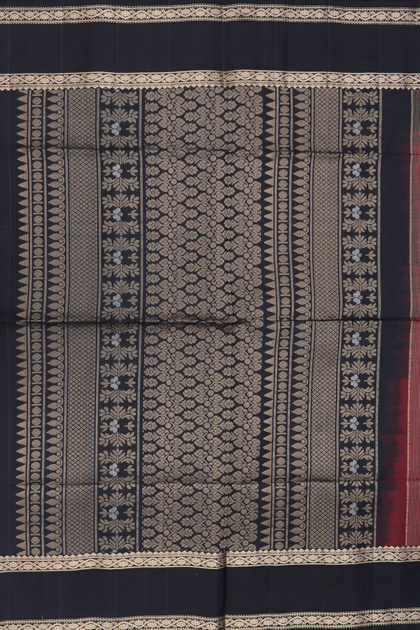 Soft Silk Saree In Spiced Orange With Floral Buttas