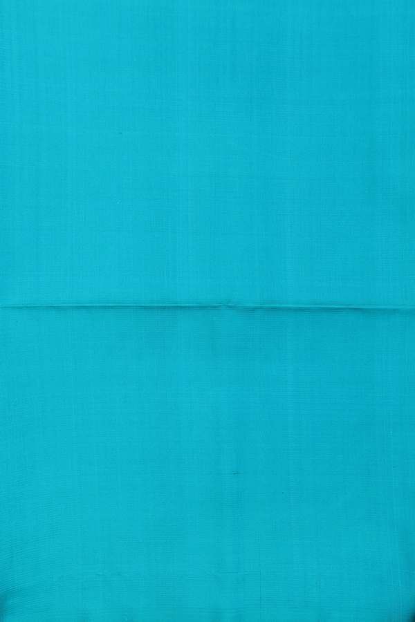 Soft Silk Saree In Teal Blue With Threadwork Design