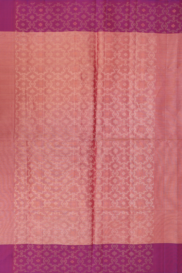 Soft Silk Saree In Tissue Red With Contrast Border