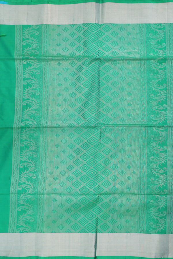 Soft Silk Saree In Violet With Floral Design