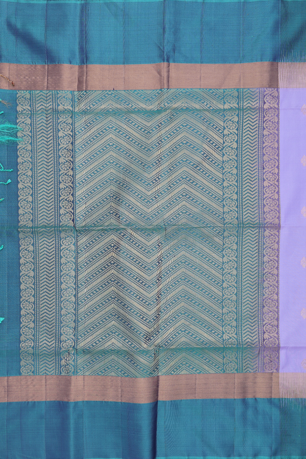 Soft Silk Saree In Violet With Zari Buttas