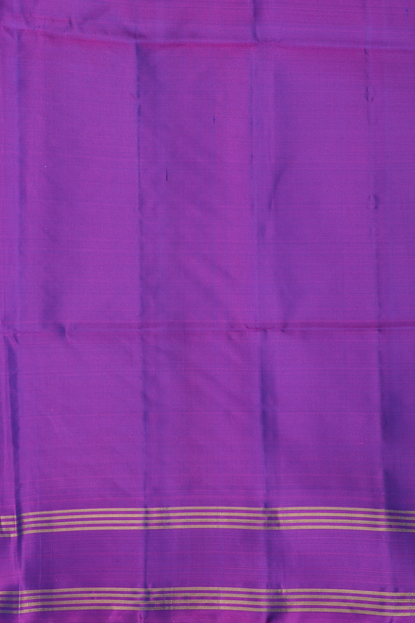 Soft Silk Saree In Violet With Zari Buttas