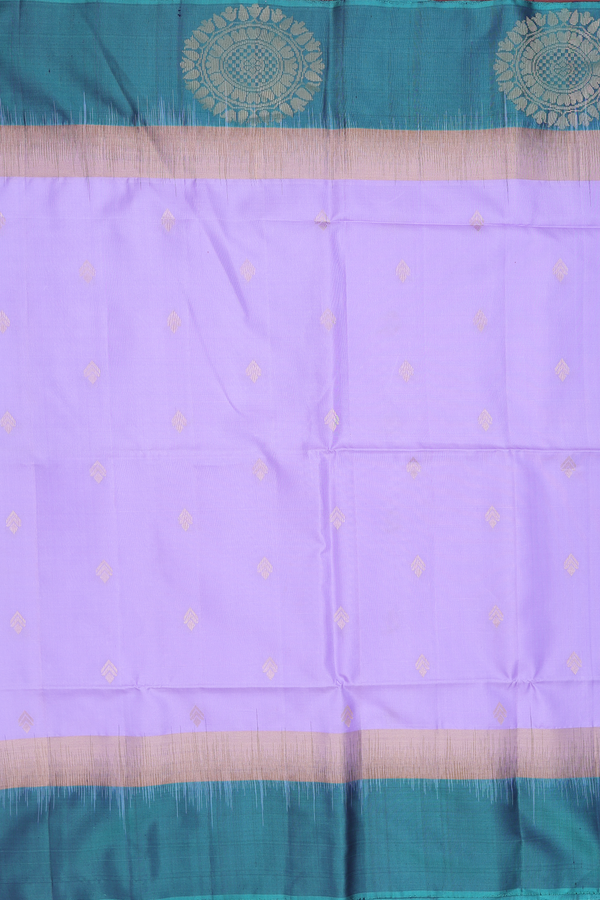 Soft Silk Saree In Violet With Zari Buttas