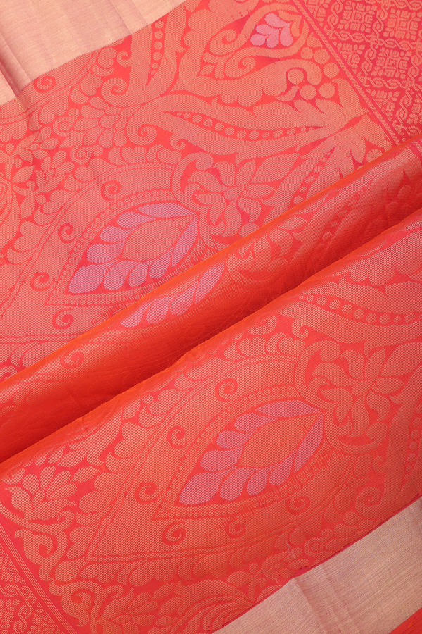 Soft Silk Saree In White With Floral Buttas