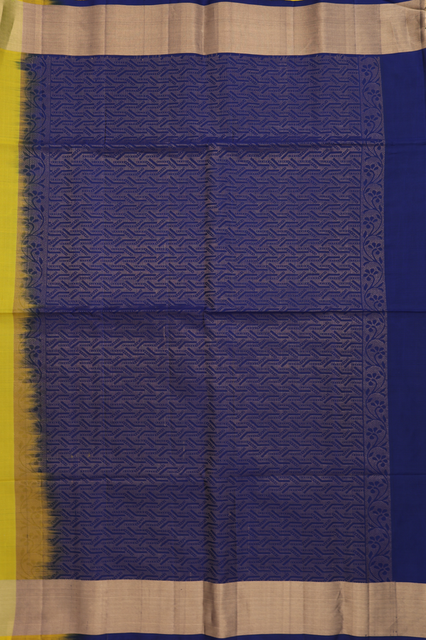 Soft Silk Saree In Yellow With Floral Motifs