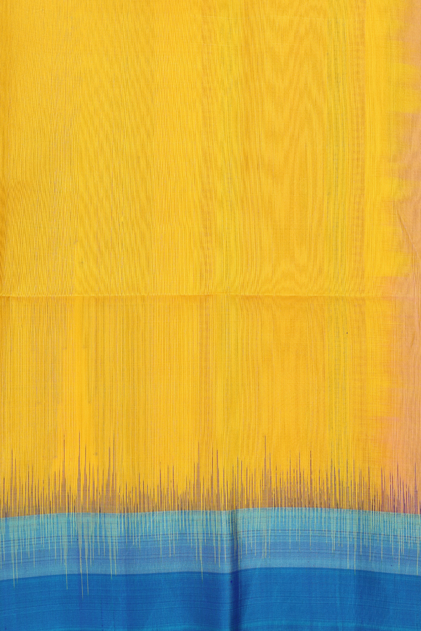 Soft Silk Saree In Yellow With Threadwork Buttas