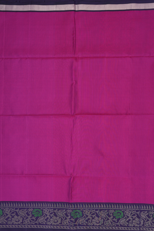 Soft Silk Saree Plum Purple With Stripes Threadwork Design
