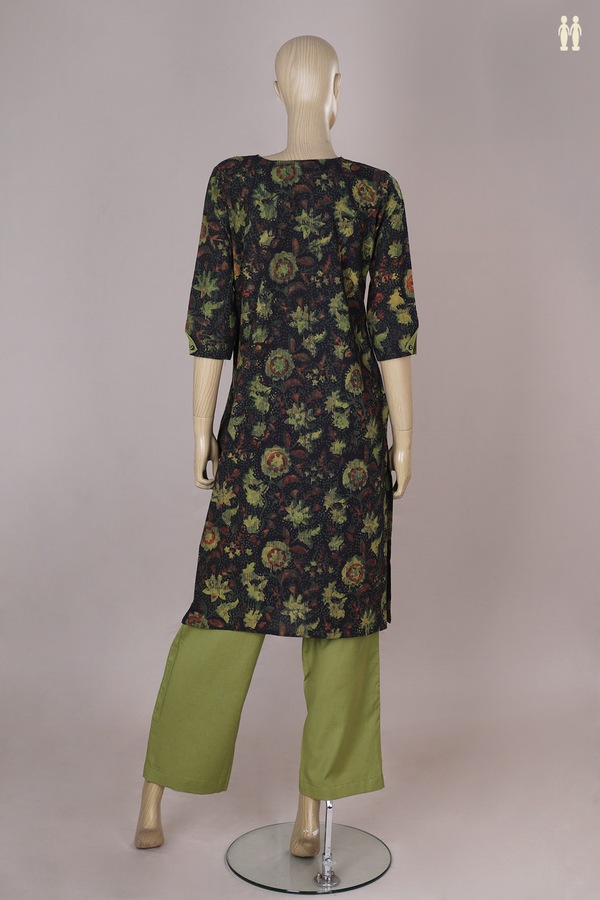 Split Neck Allover Design Multicolor Ajrakh Cotton Salwar Set