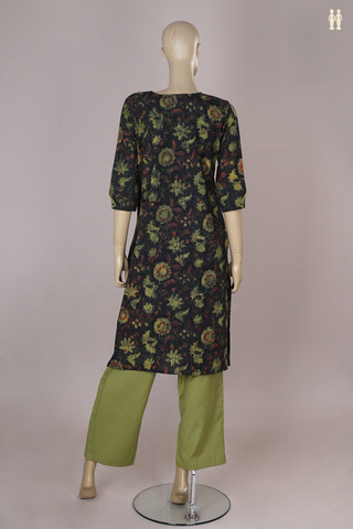 Split Neck Allover Design Multicolor Ajrakh Cotton Salwar Set