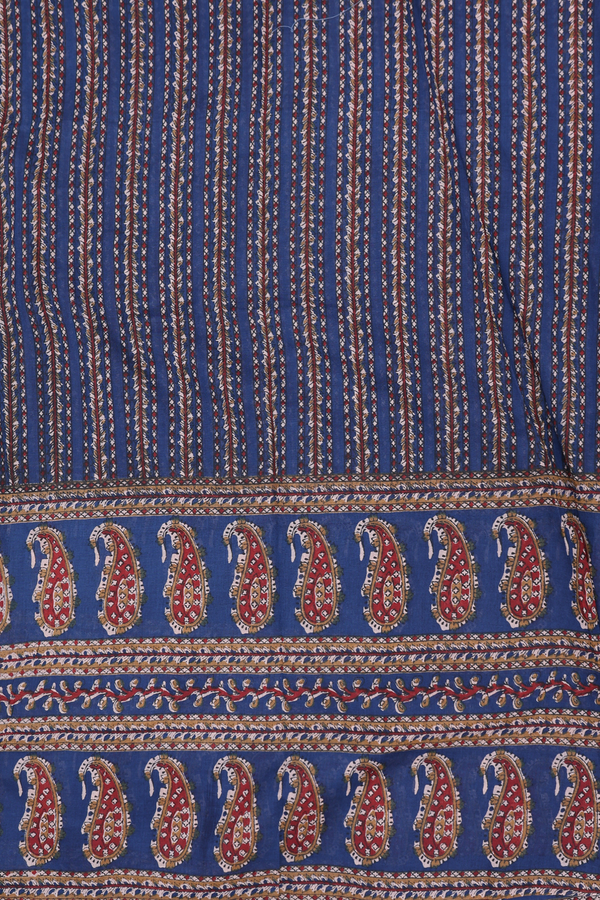 Split Neck Floral Design Multicolor Cotton Salwar Set