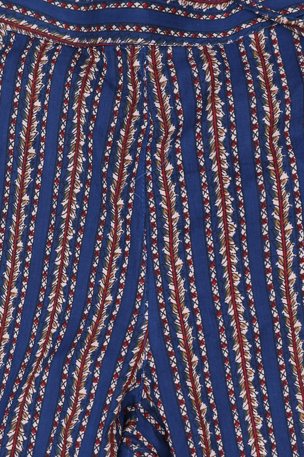 Split Neck Floral Design Multicolor Cotton Salwar Set