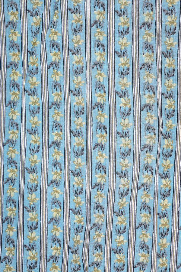 Split Neck Printed Design Turkish Blue Cotton Salwar Set