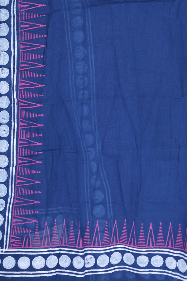 Split Neck Threadwork Buttas Berry Blue Cotton Salwar Set