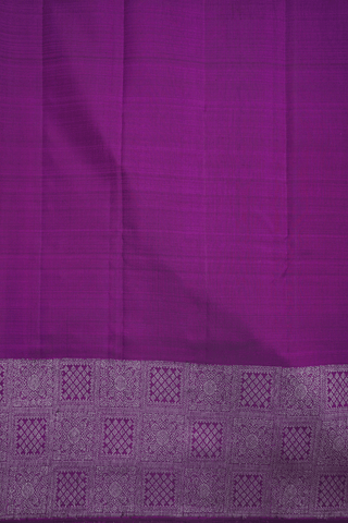 Square Buttas Plum Purple Kanchipuram Silk Saree