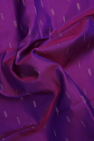 Stripe Zari Buttas Purple Rose Soft Silk Saree