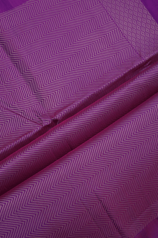 Stripe Zari Buttas Purple Rose Soft Silk Saree