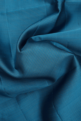 Striped Design Capri Blue Soft Silk Saree