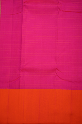 Striped Design Magenta Kanchipuram Silk Saree