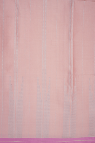 Zari Striped Design Pastel Orange Soft Silk Saree
