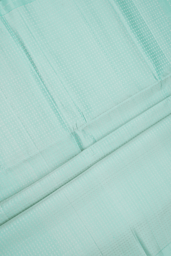 Zari Striped Design Sea Green Soft Silk Saree